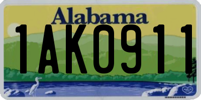 AL license plate 1AK0911