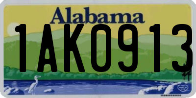 AL license plate 1AK0913