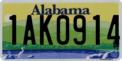 AL license plate 1AK0914