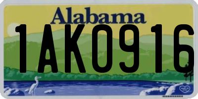 AL license plate 1AK0916