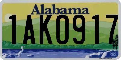 AL license plate 1AK0917