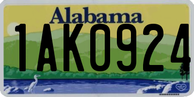 AL license plate 1AK0924