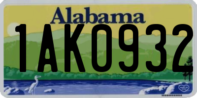 AL license plate 1AK0932