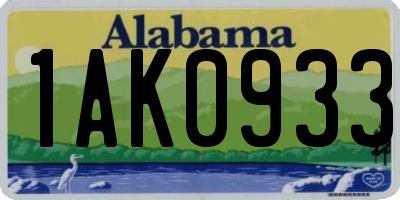 AL license plate 1AK0933