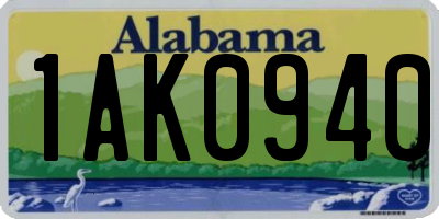 AL license plate 1AK0940
