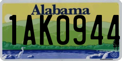 AL license plate 1AK0944