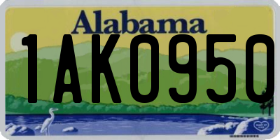 AL license plate 1AK0950