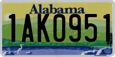 AL license plate 1AK0951