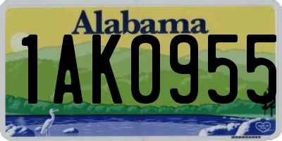 AL license plate 1AK0955