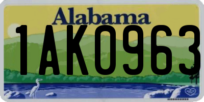 AL license plate 1AK0963