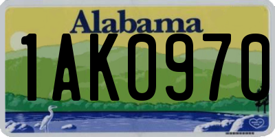 AL license plate 1AK0970