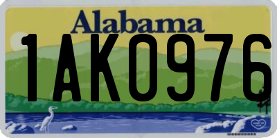 AL license plate 1AK0976
