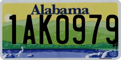 AL license plate 1AK0979