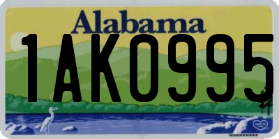 AL license plate 1AK0995