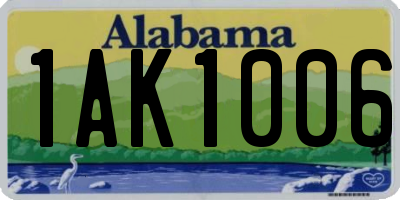 AL license plate 1AK1006