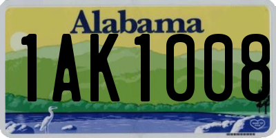 AL license plate 1AK1008