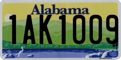 AL license plate 1AK1009