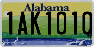 AL license plate 1AK1010