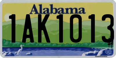 AL license plate 1AK1013