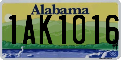 AL license plate 1AK1016