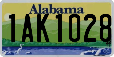 AL license plate 1AK1028