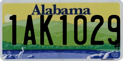 AL license plate 1AK1029