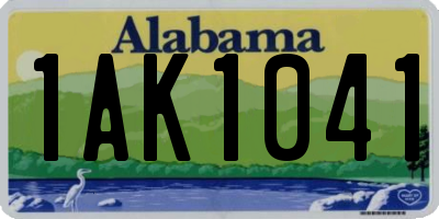 AL license plate 1AK1041