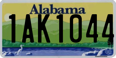 AL license plate 1AK1044