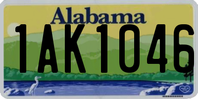 AL license plate 1AK1046