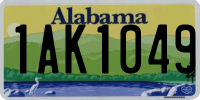 AL license plate 1AK1049