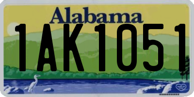 AL license plate 1AK1051