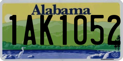 AL license plate 1AK1052