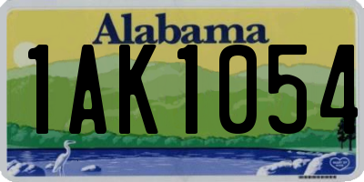 AL license plate 1AK1054