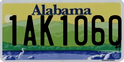AL license plate 1AK1060