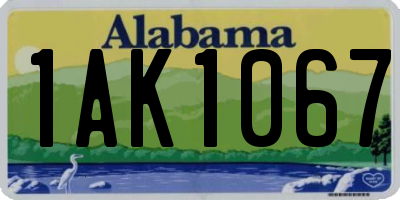 AL license plate 1AK1067