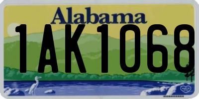 AL license plate 1AK1068