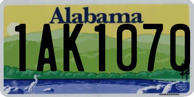 AL license plate 1AK1070