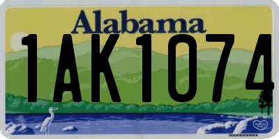 AL license plate 1AK1074