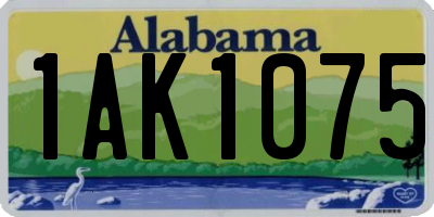 AL license plate 1AK1075