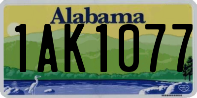 AL license plate 1AK1077
