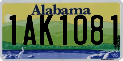 AL license plate 1AK1081