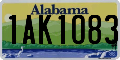 AL license plate 1AK1083