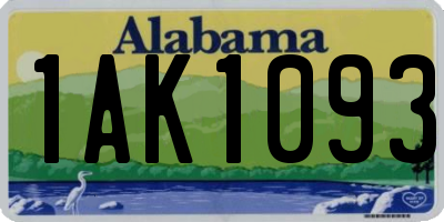 AL license plate 1AK1093