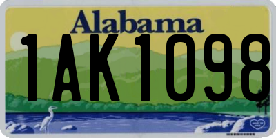 AL license plate 1AK1098