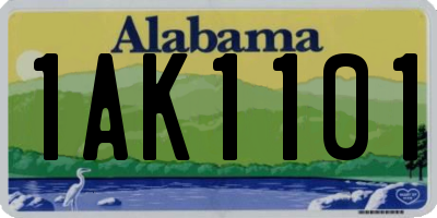 AL license plate 1AK1101