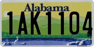 AL license plate 1AK1104