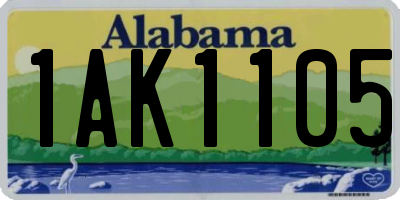 AL license plate 1AK1105