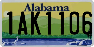 AL license plate 1AK1106