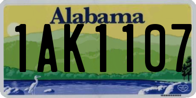 AL license plate 1AK1107