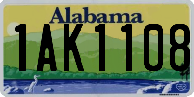 AL license plate 1AK1108